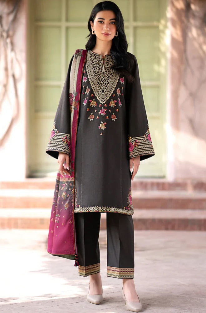 Embroidered Dhanak Unstitched 3PC Set | FS3031