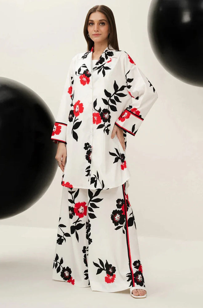 Printed Shamooz Silk Unstitched 2PC Set | RF1213