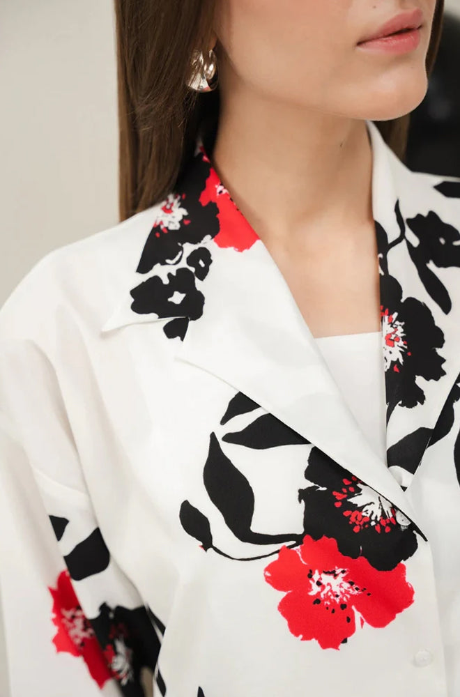 Printed Shamooz Silk Unstitched 2PC Set | RF1213