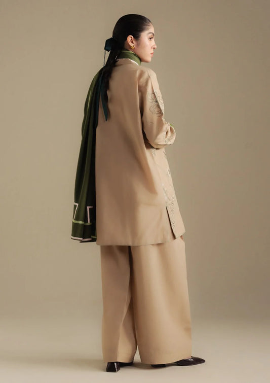 Embroidered Dhanak Unstitched 3PC Set | FS3112