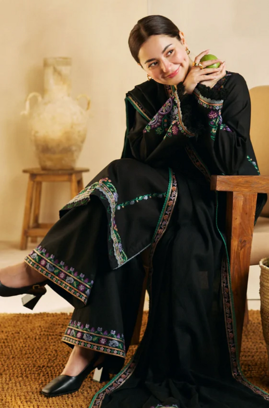 Embroidered Dhanak Unstitched 3PC Set | FS3036