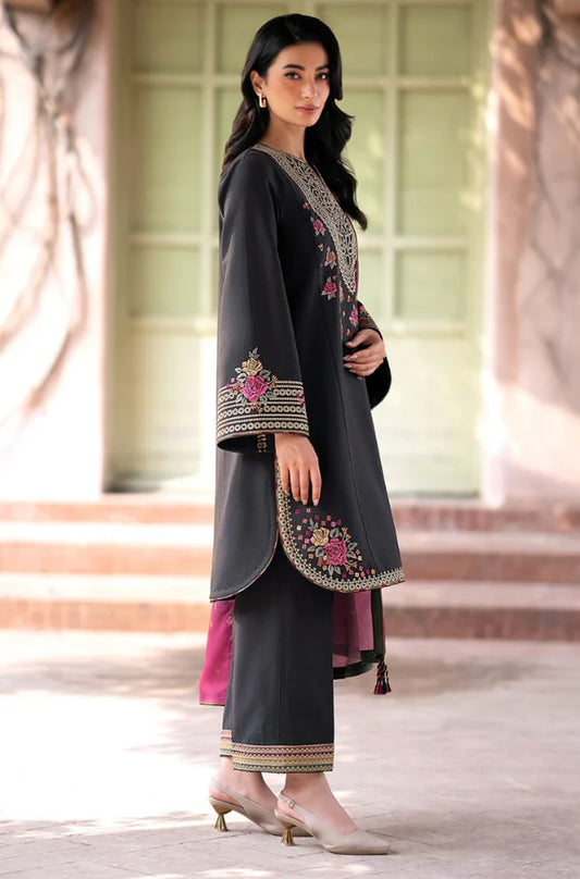 Embroidered Dhanak Unstitched 3PC Set | FS3031