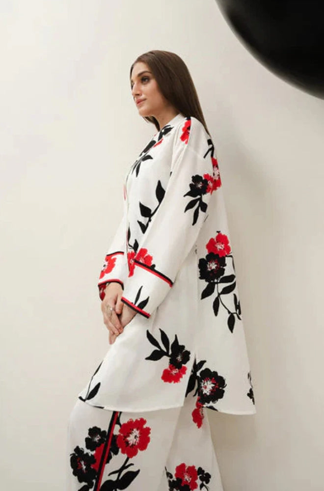 Printed Shamooz Silk Unstitched 2PC Set | RF1213