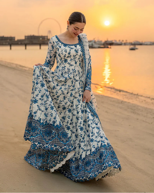 Embroidered Lawn Unstitched 3PC Set |RJ7130