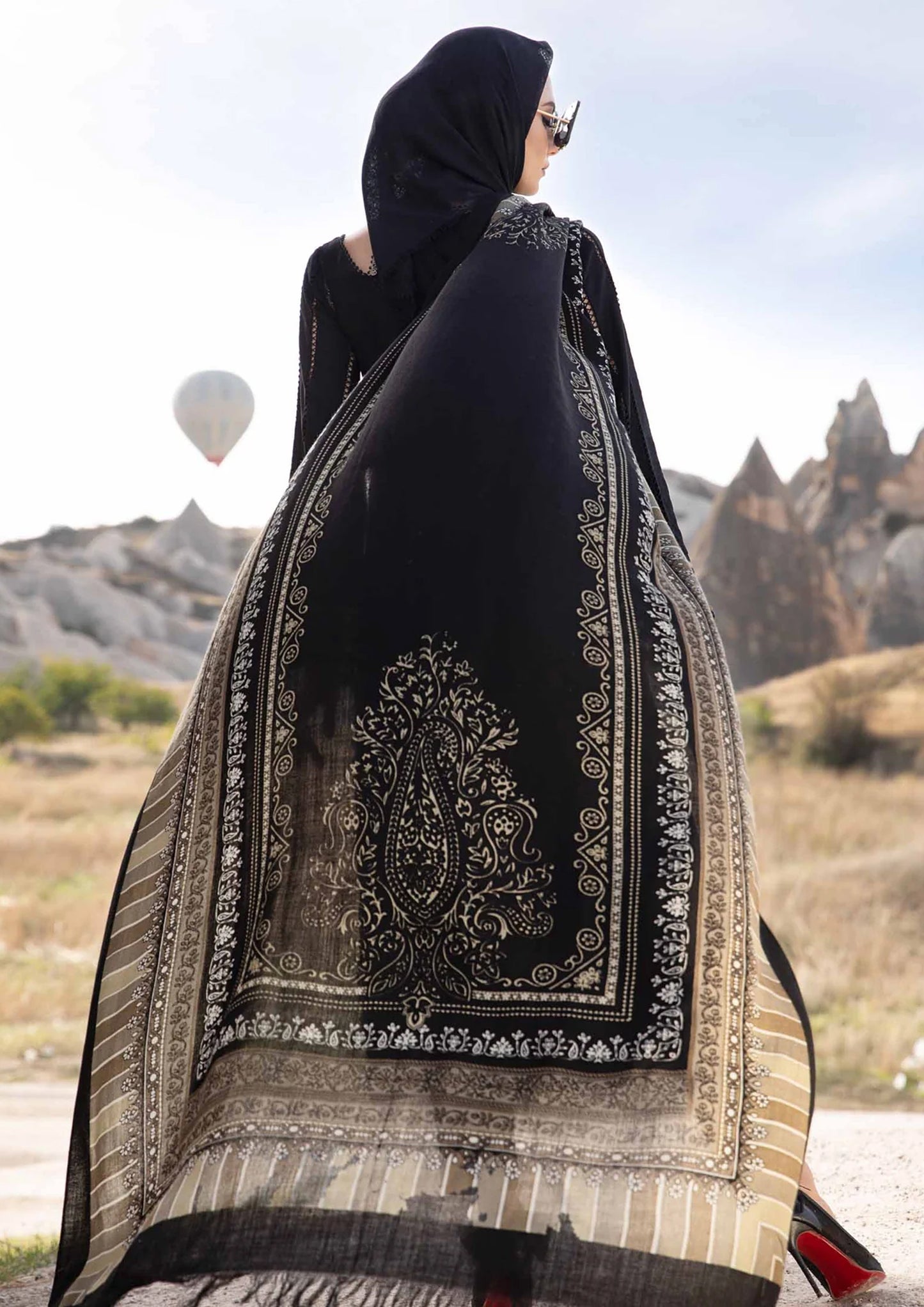 Embroidered Dhanak Unstitched 3PC Set | FS3026