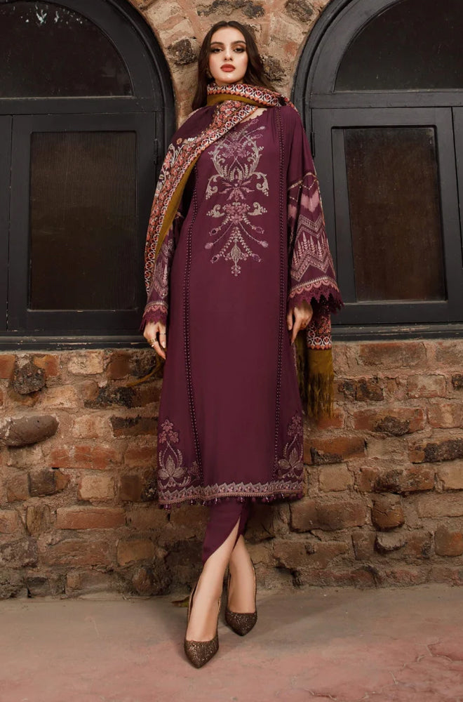 Embroidered Dhanak Unstitched 3PC Set | FS3028
