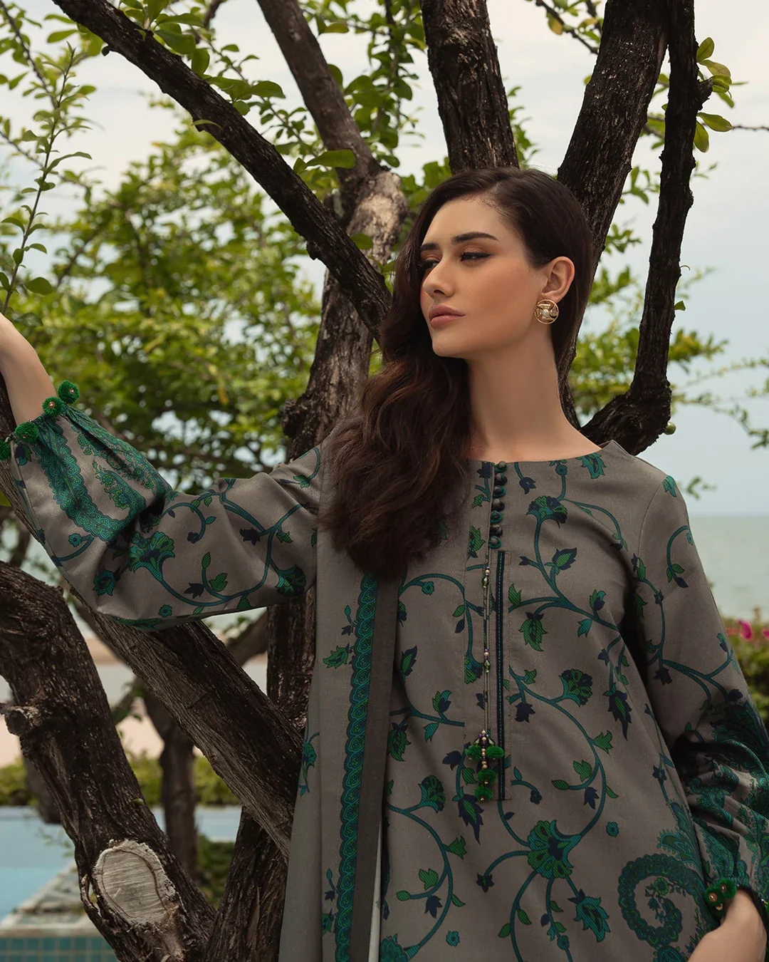 Digital Printed Khaddar Unstitched 3PC Set | RJ6073