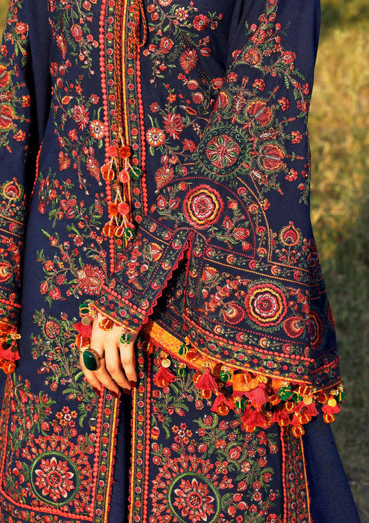 Embroidered Dhanak Unstitched 3PC Set | FS3047