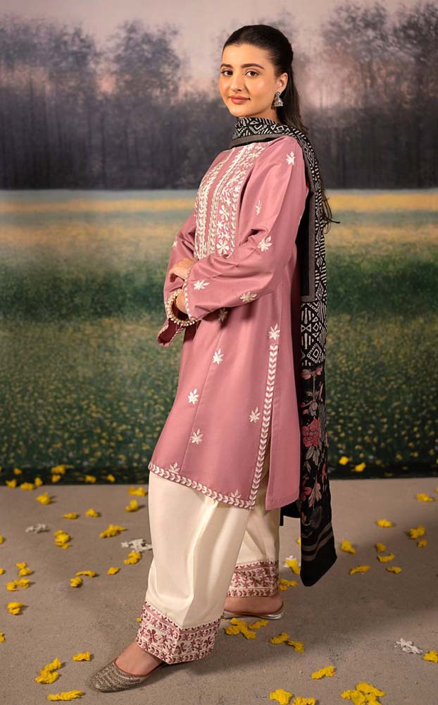 Embroidered Dhanak Unstitched 2PC Set | FS3015