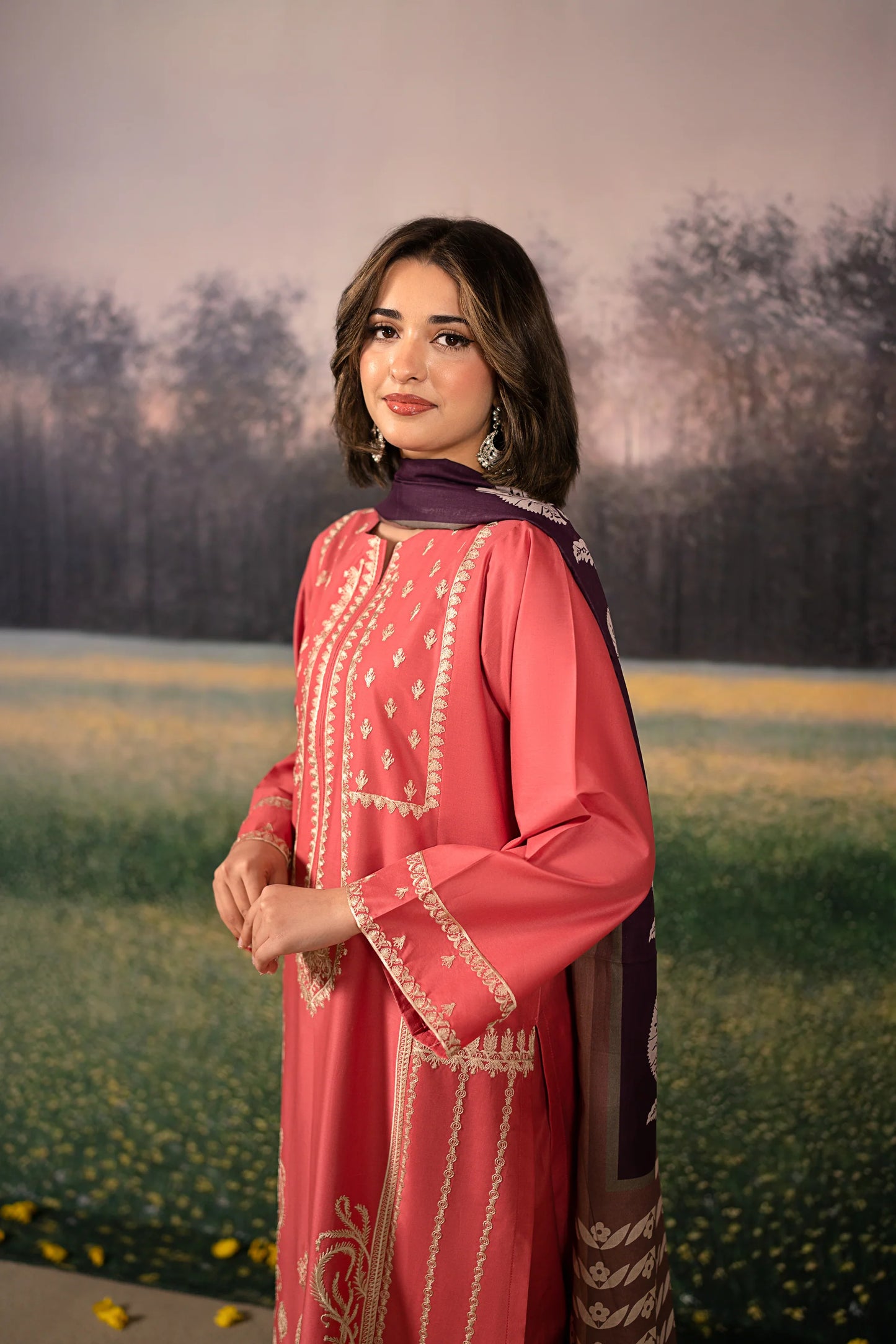 Embroidered Lawn Unstitched 3PC Set | MM1254
