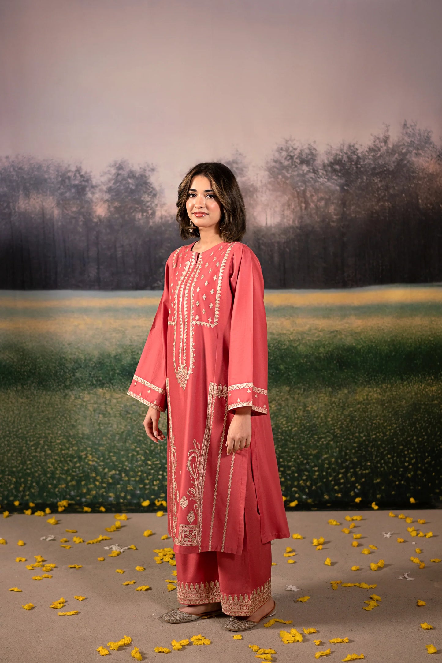 Embroidered Lawn Unstitched 3PC Set | MM1254