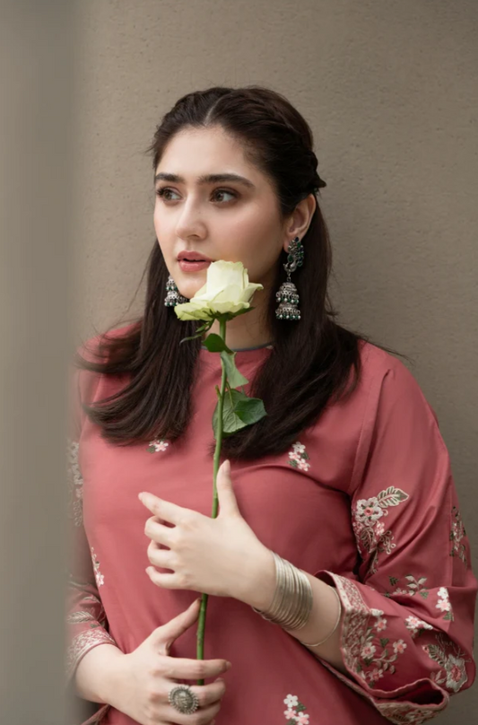 Embroidered Khaddar Unstitched 2PC Set | RF1146