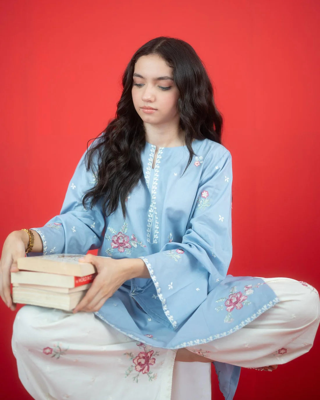 Embroidered Dhanak Unstitched 2PC Set | FS3017