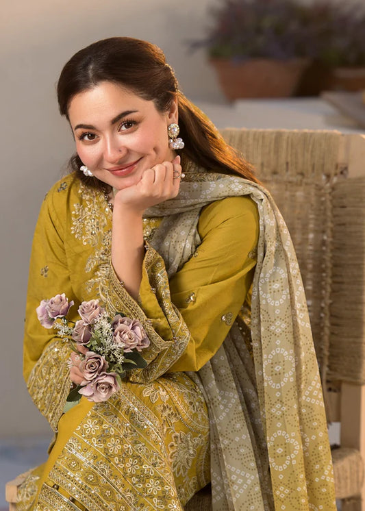 Embroidered Dhanak Unstitched 3PC Set | FS3069