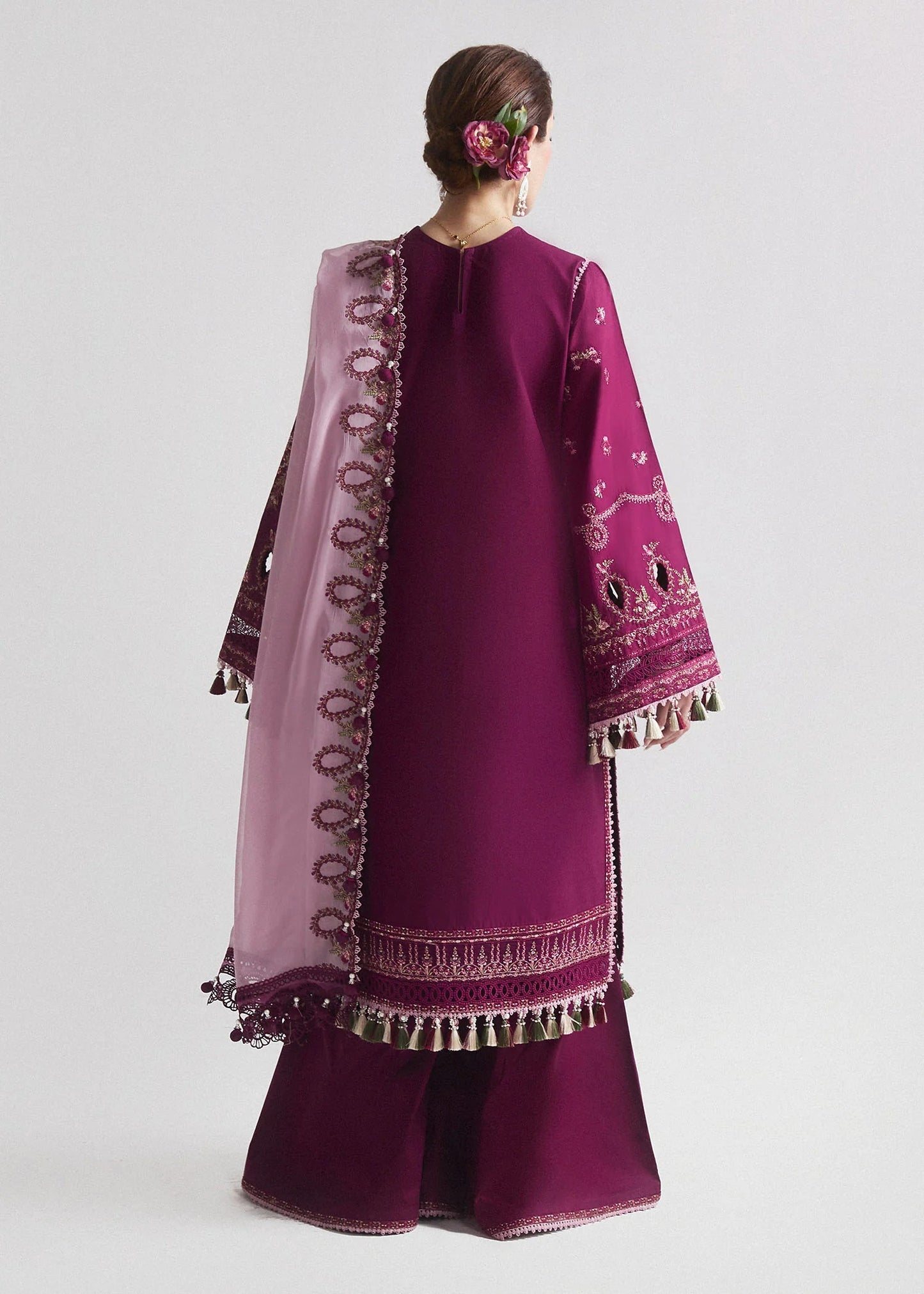 Embroidered Dhanak Unstitched 3PC Set | FS3131