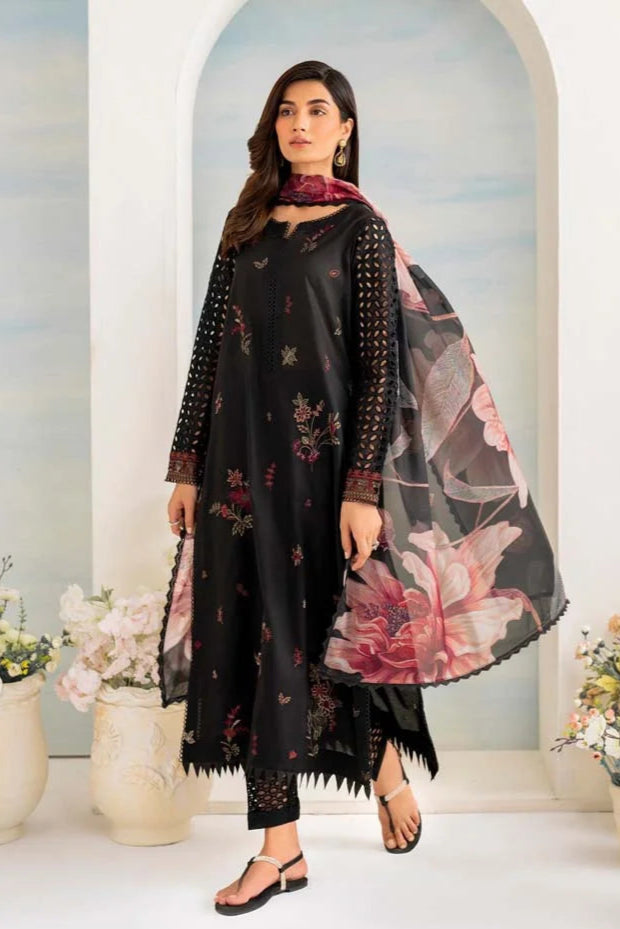 Embroidered Lawn Unstitched 3PC Set | MM1214