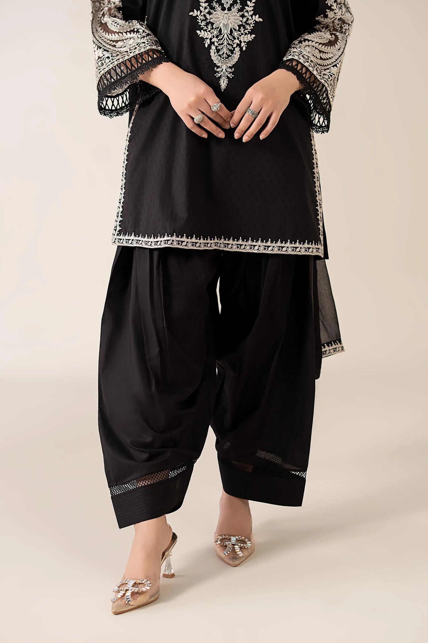 Embroidered Dhanak Unstitched 3PC Set | FS3064