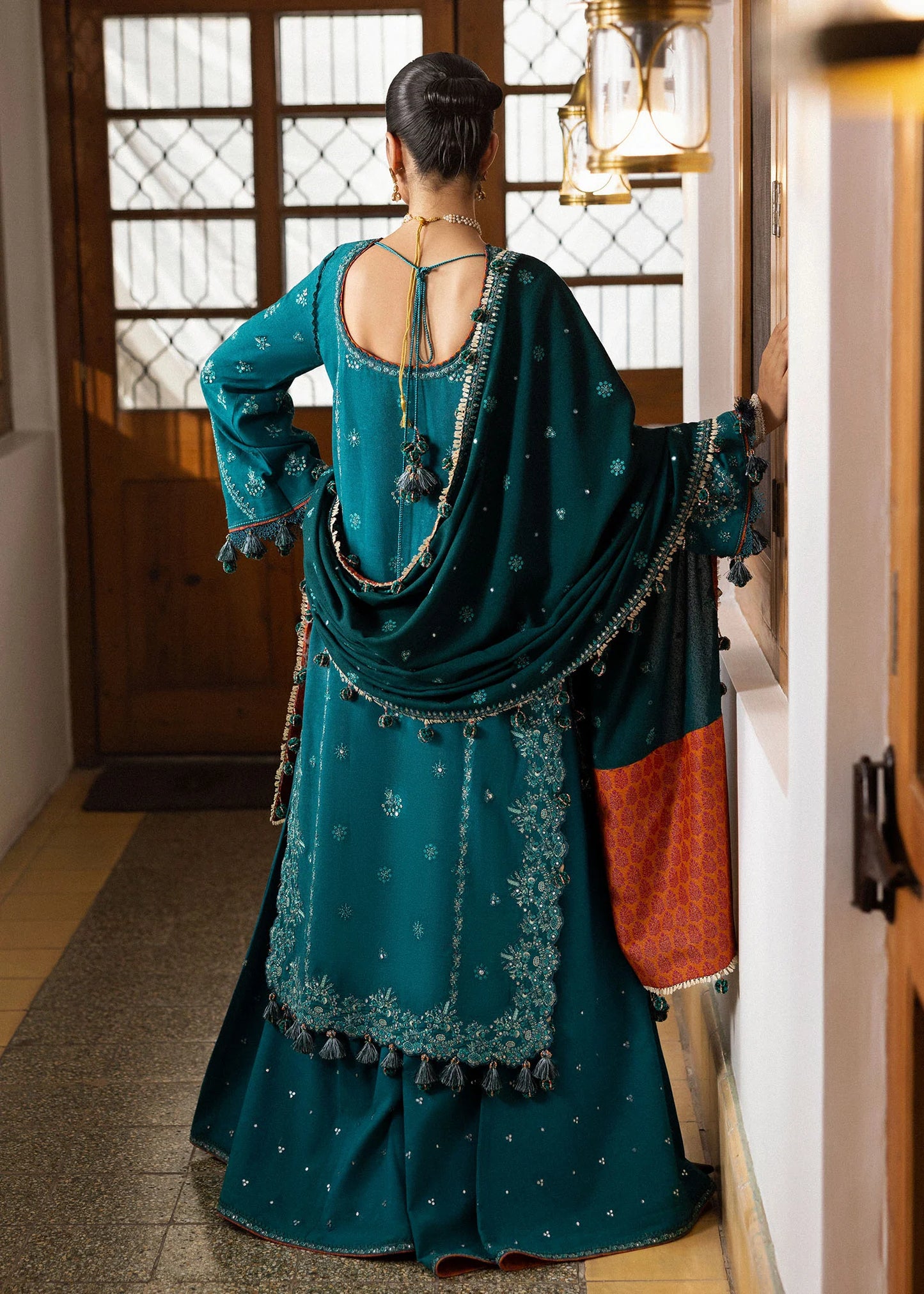 Embroidered Dhanak Unstitched 3PC Set | FS3062