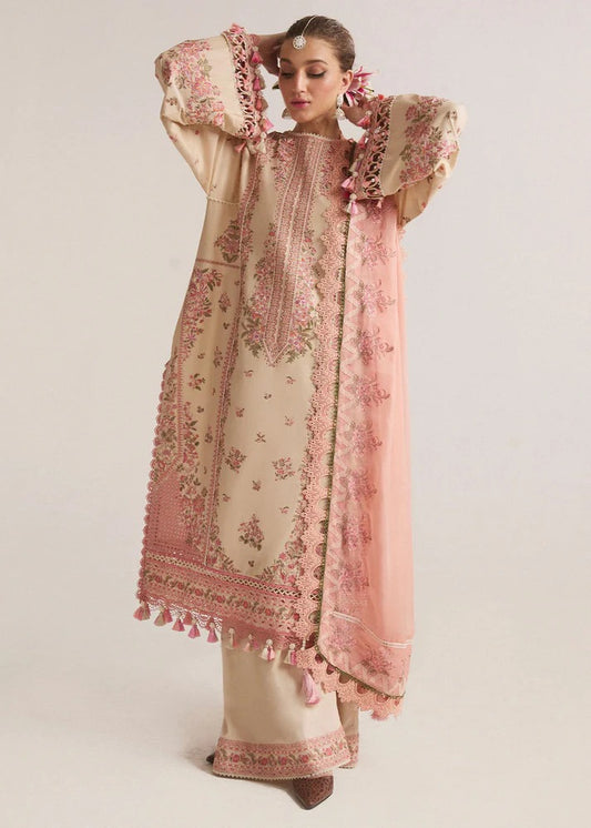 Embroidered Dhanak Unstitched 3PC Set | FS3052