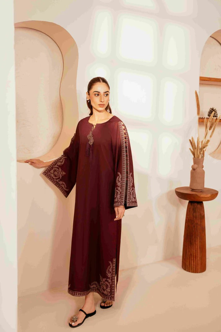 Embroidered Dhanak Unstitched 2PC Set | FS3058