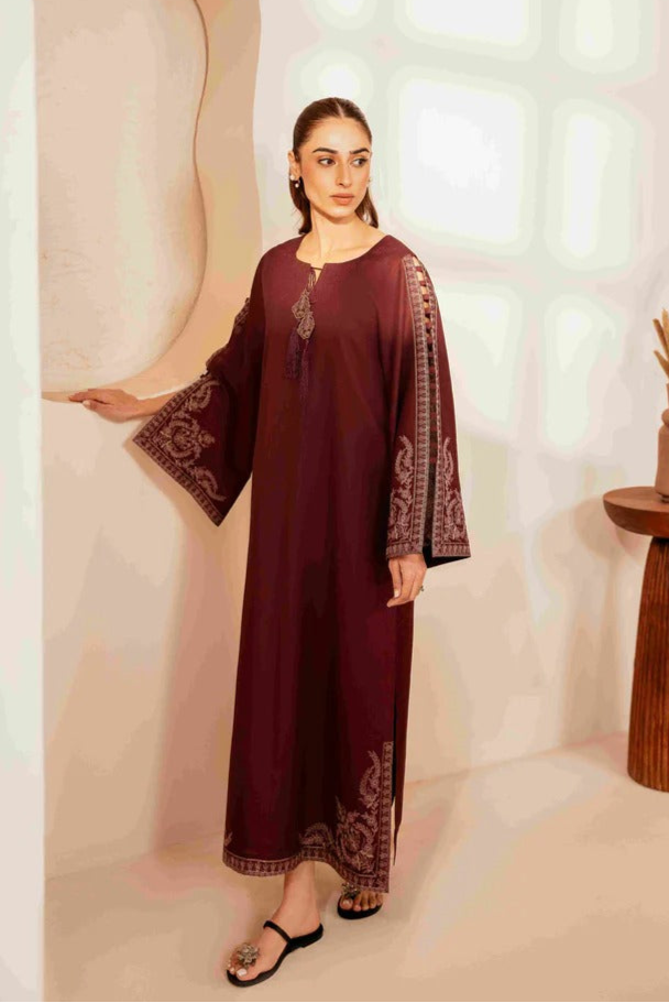 Embroidered Dhanak Unstitched 2PC Set | FS3058