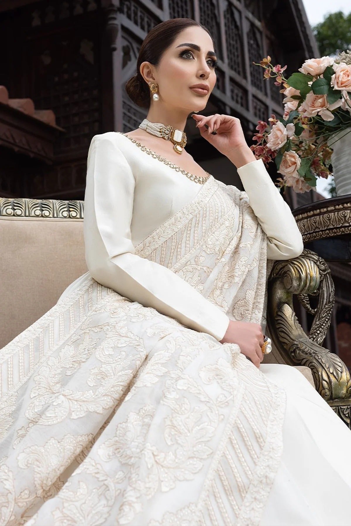 Embroidered Dhanak Unstitched 3PC Set | FS3059
