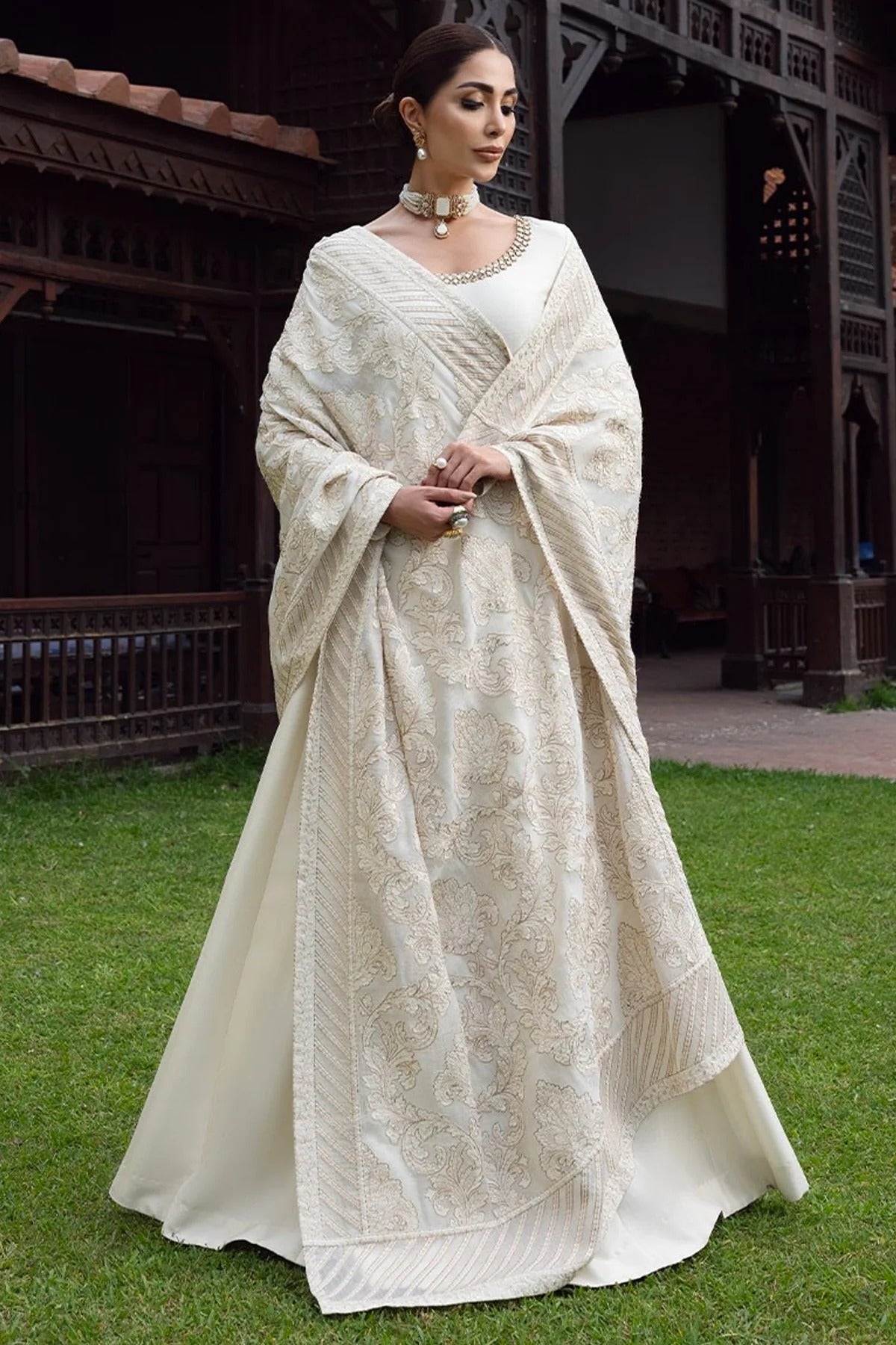 Embroidered Dhanak Unstitched 3PC Set | FS3059