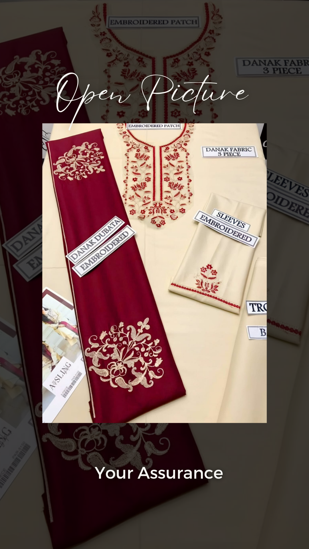 Embroidered Dhanak Unstitched 3PC Set | FS3020