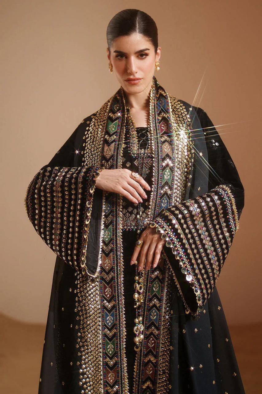 Luxury 9mm Sequence Lawn Unstitched 3PC Set | FS7056