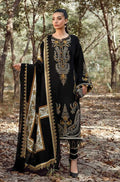 Embroidered Dhanak Unstitched 3PC Set | FS3024