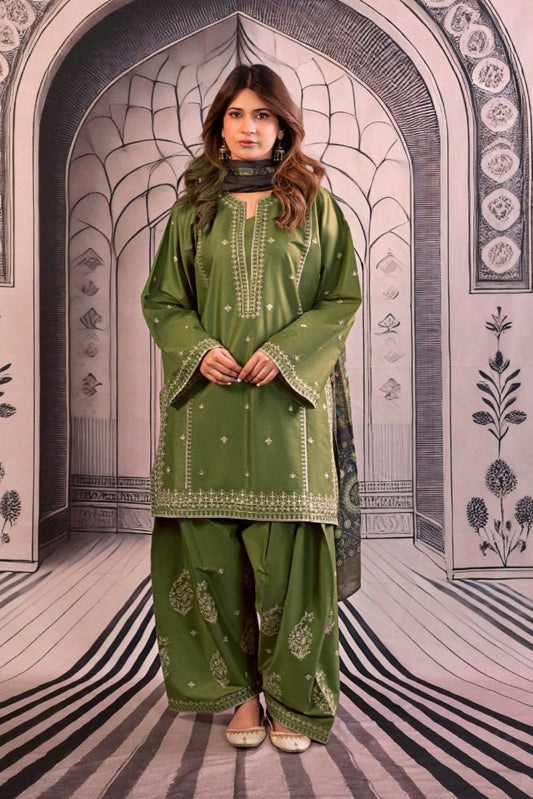Embroidered Lawn Unstitched 3PC Set | MM1253