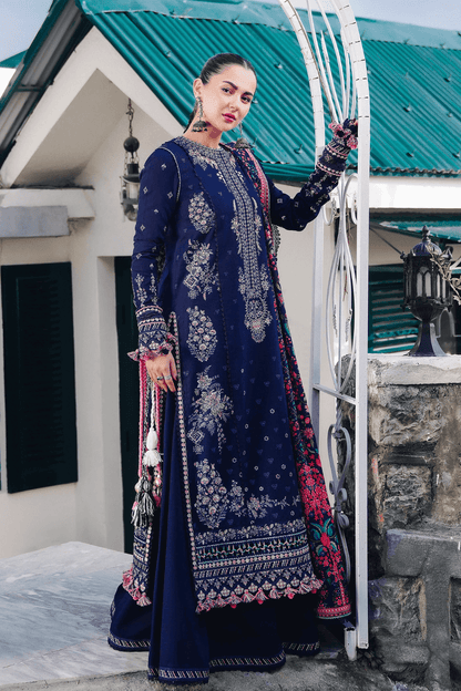 Embroidered Dhanak Unstitched 3PC Set | FS3074