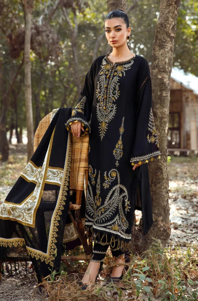 Embroidered Dhanak Unstitched 3PC Set | FS3024