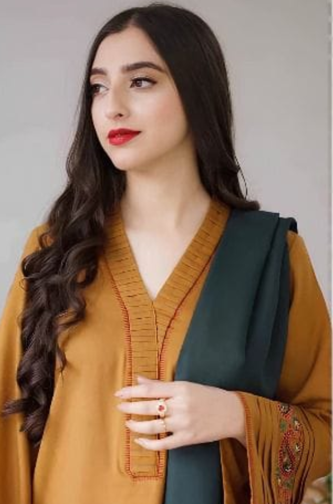 Embroidered Dhanak Unstitched 3PC Set | FS3021