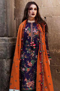 Embroidered Dhanak Unstitched 3PC Set | RJ6020