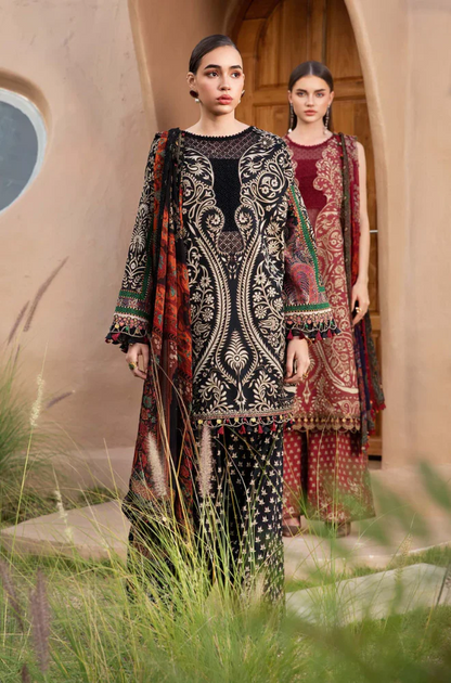 Printed Dhanak Unstitched 3PC Set | FS3097