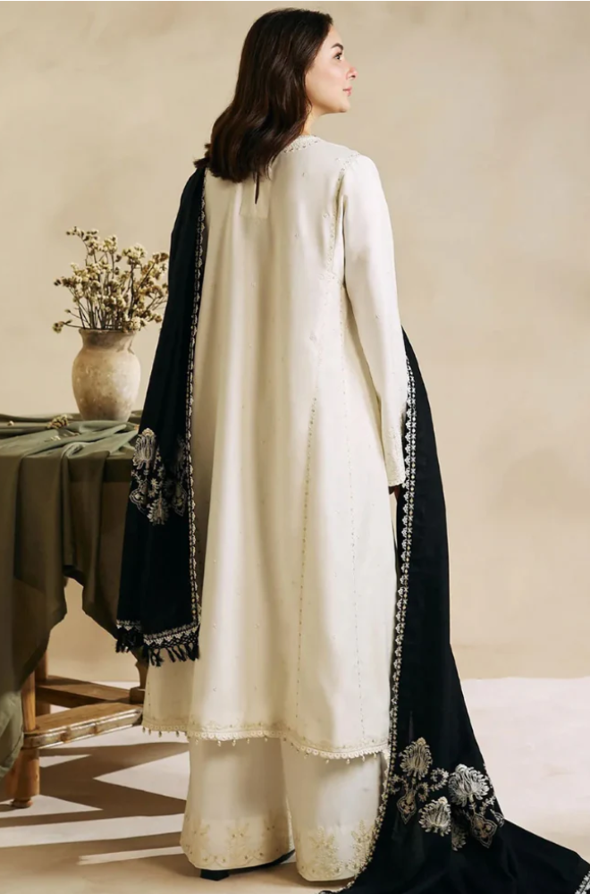 Embroidered Dhanak Unstitched 3PC Set | FS3037