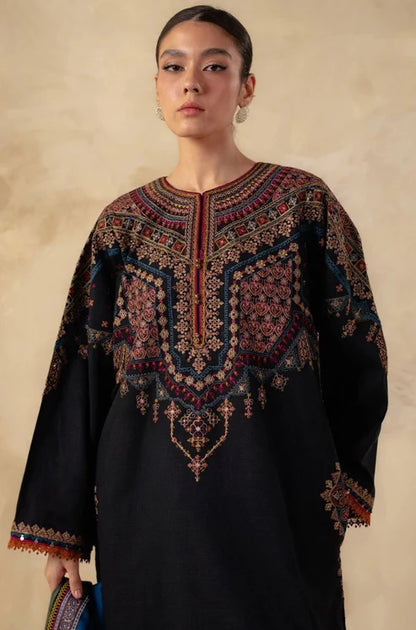 Embroidered Dhanak Unstitched 3PC Set | FS3038