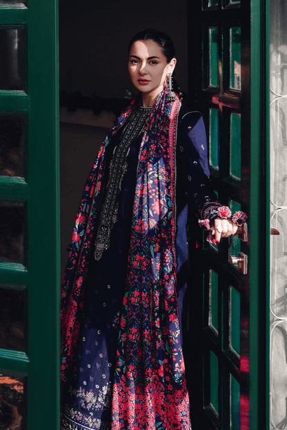 Embroidered Dhanak Unstitched 3PC Set | FS3074