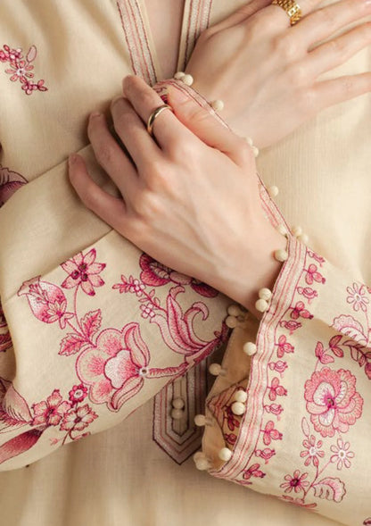 Embroidered Dhanak Unstitched 3PC Set | FS3110