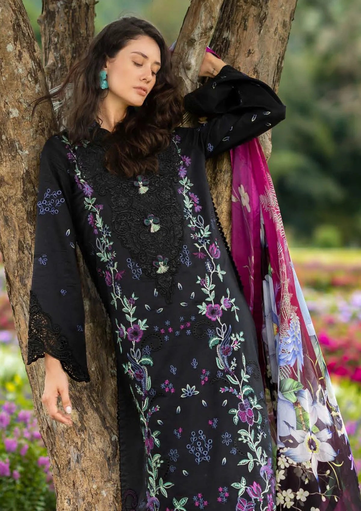 Embroidered Lawn Unstitched 3PC Set | RJ7112
