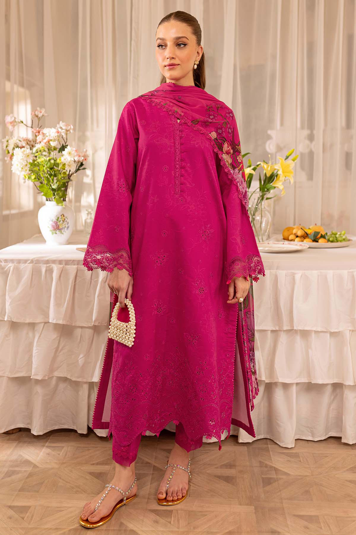 Embroidered Lawn Unstitched 3PC Set | RJ7113