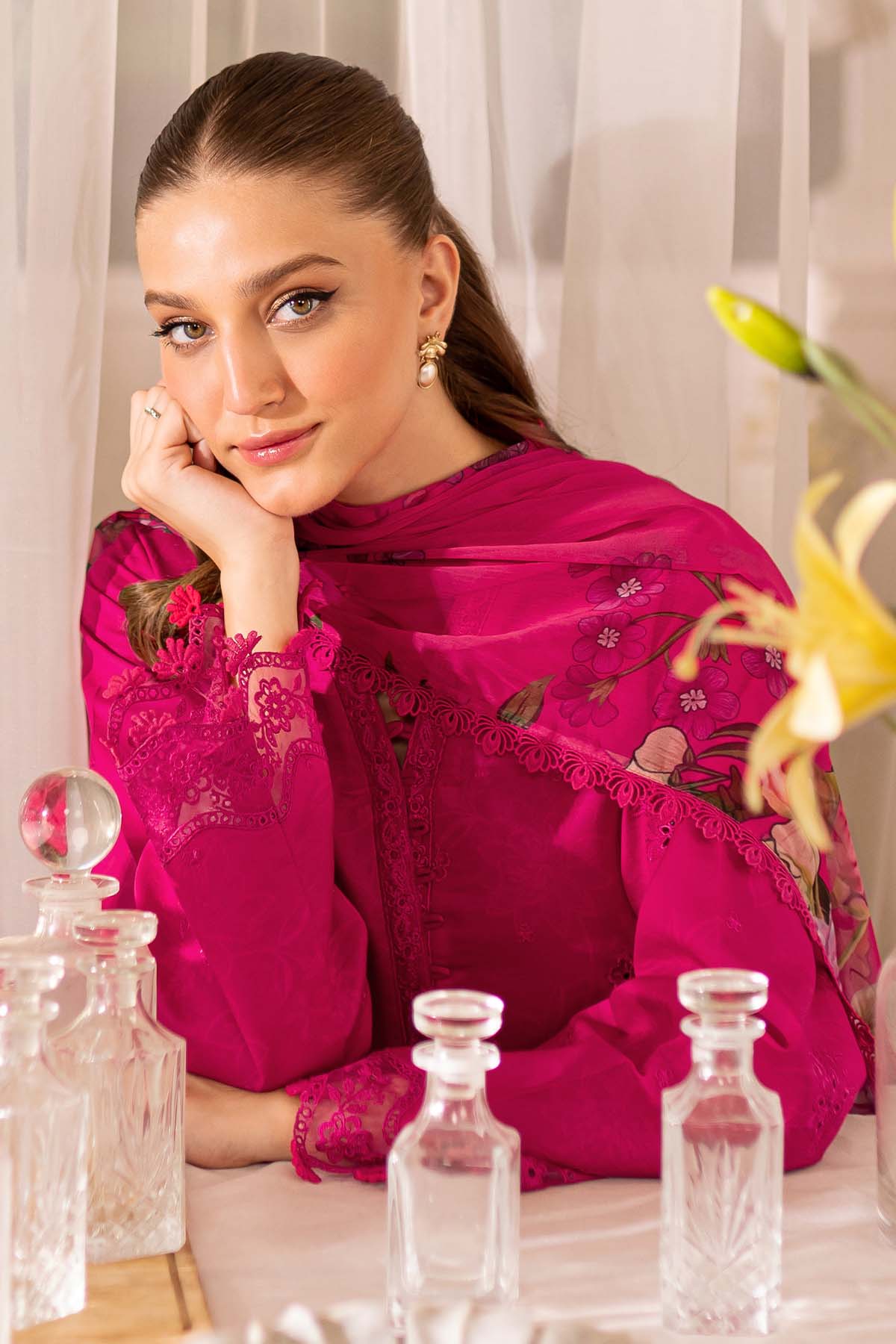 Embroidered Lawn Unstitched 3PC Set | RJ7113