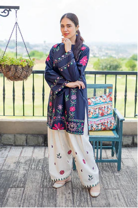 Embroidered Lawn Unstitched 2PC Set | RJ7124