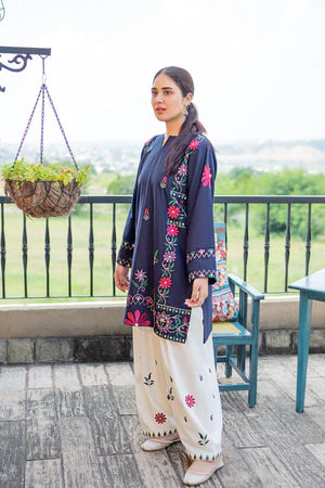 Embroidered Lawn Unstitched 2PC Set | RJ7124