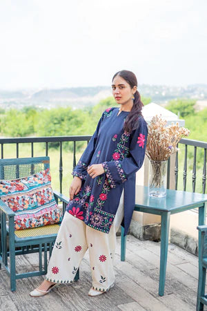 Embroidered Lawn Unstitched 2PC Set | RJ7124
