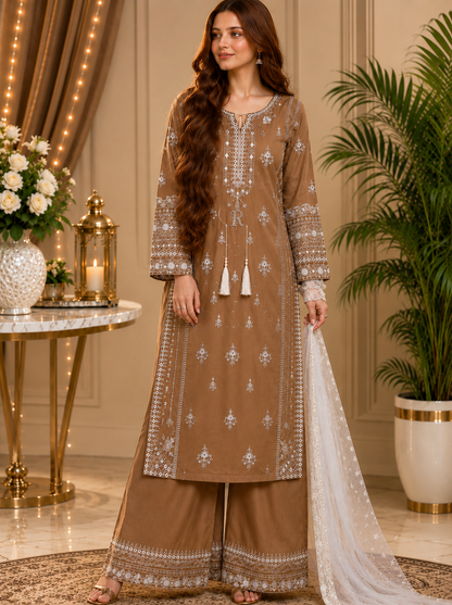 Embroidered Lawn Unstitched 3PC | RV7132