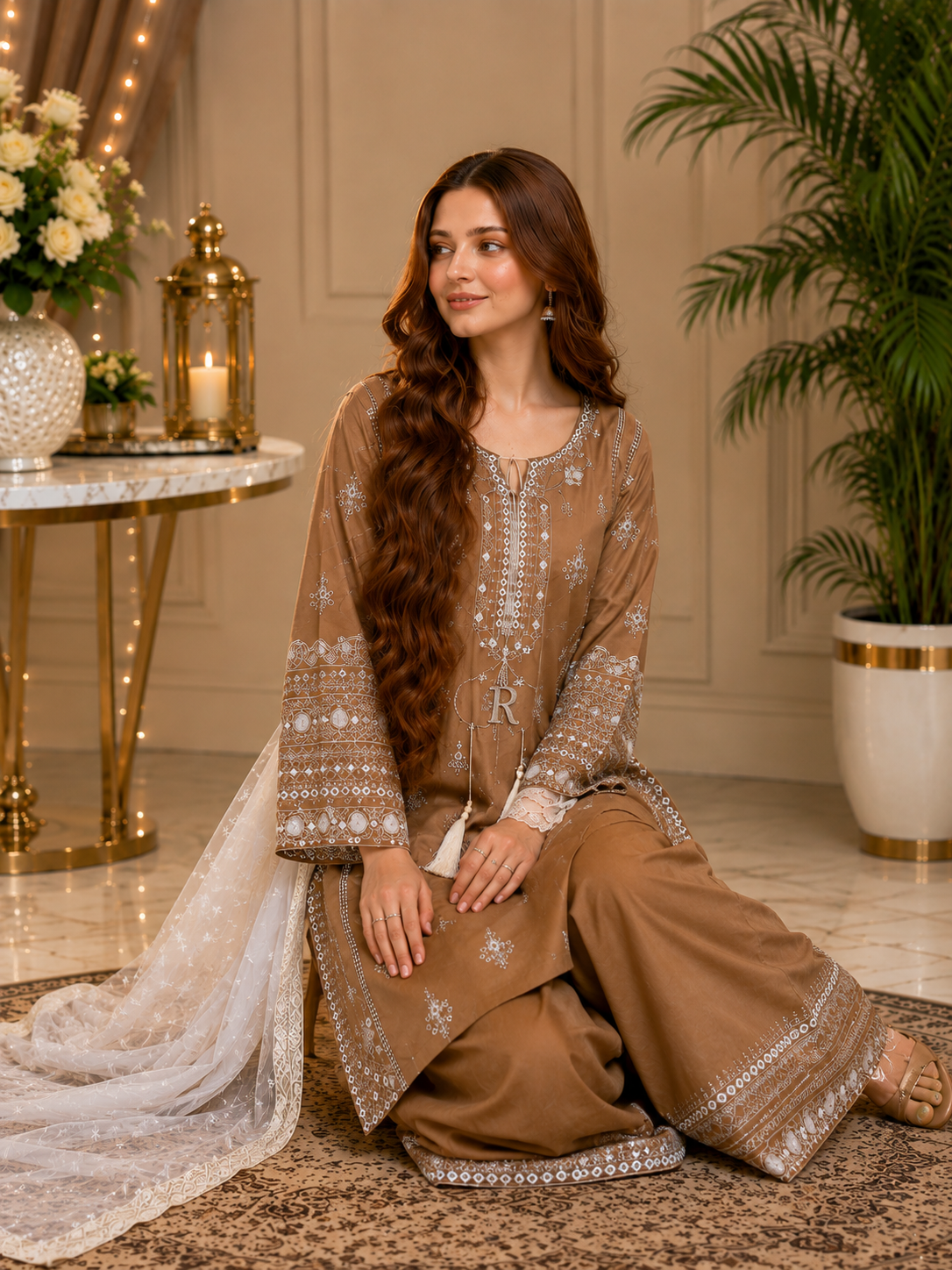 Embroidered Lawn Unstitched 3PC | RV7132
