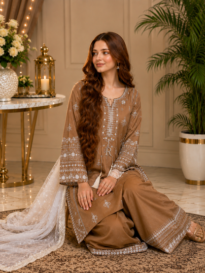 Embroidered Lawn Unstitched 3PC | RV7132
