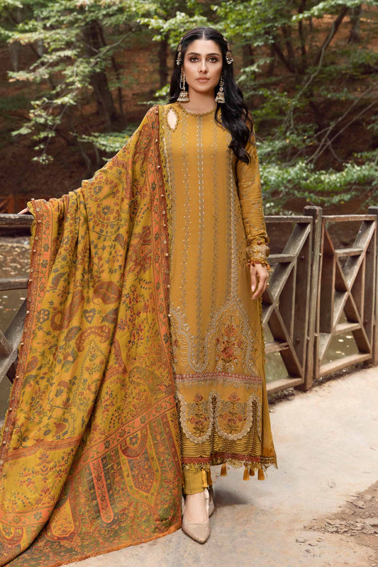 Embroidered Dhanak Unstitched 3PC Set | FS3032